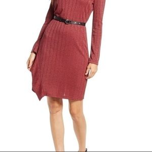 SAM EDELMAN Long Sleeve Sheath Dress Amber